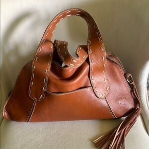 Patricia Nash Tan Leather Shoulder Bag